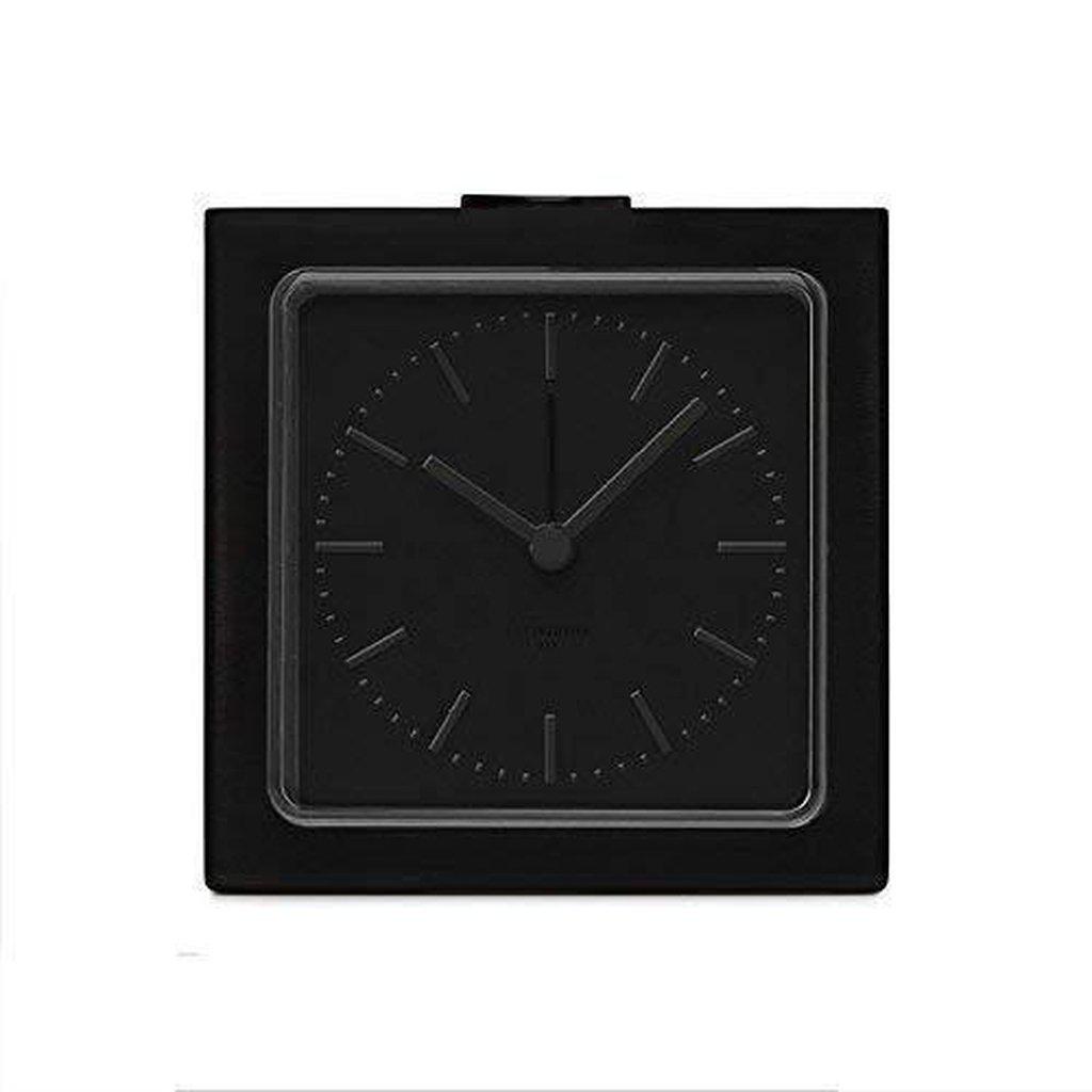 Block Alarm Clock Black/Black Index-Beaumonde