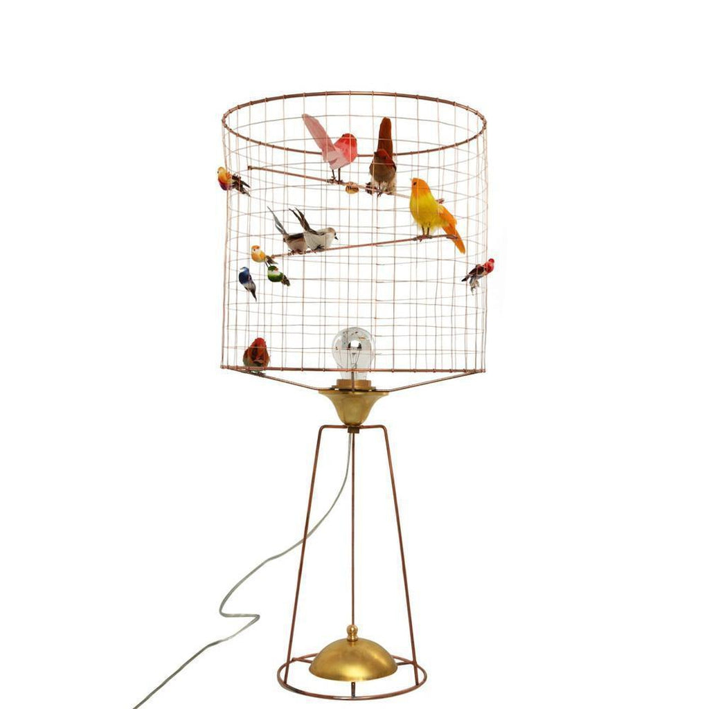 La Voliere Birdcage Table Lamp Tall-Mathieu Challieres-Beaumonde