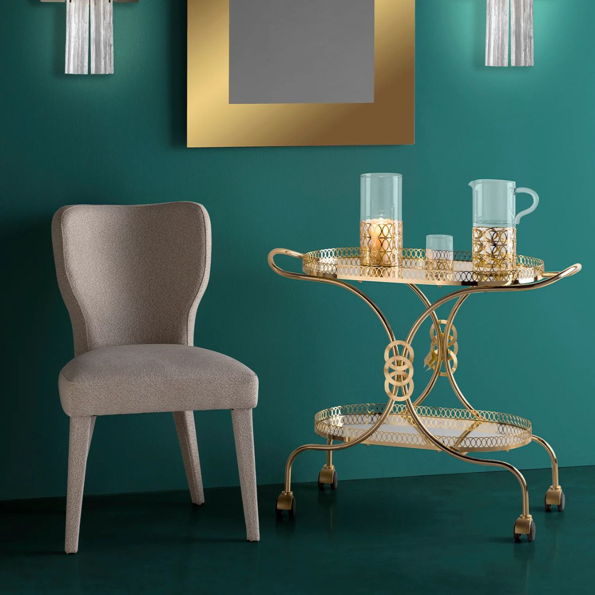 Villari Lady V Chair - Meteorite Sable