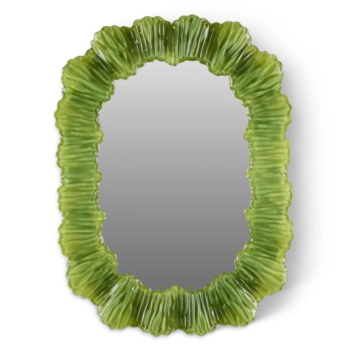 Villari Laguna Small Mirror - Olive Green