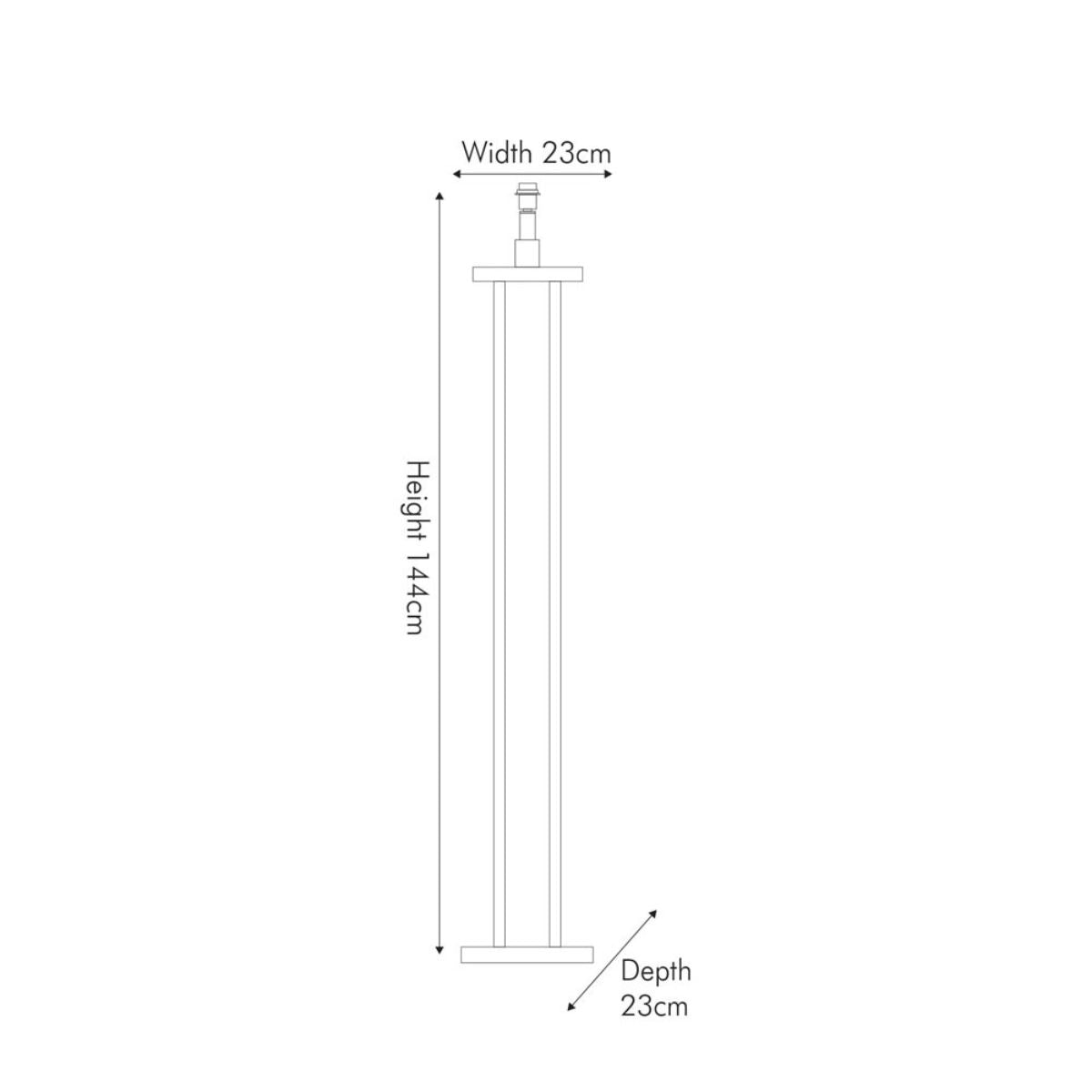 Pacific Lifestyle Langston Matt Black Metal Column Floor Lamp Base