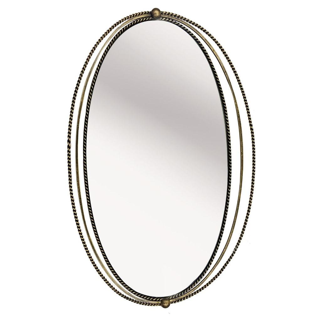 Large Oval Gold Mirror-Beaumonde