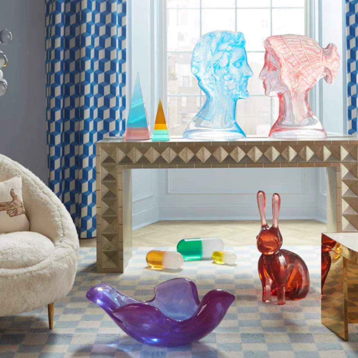 Jonathan Adler Large Acrylic Pill Gold