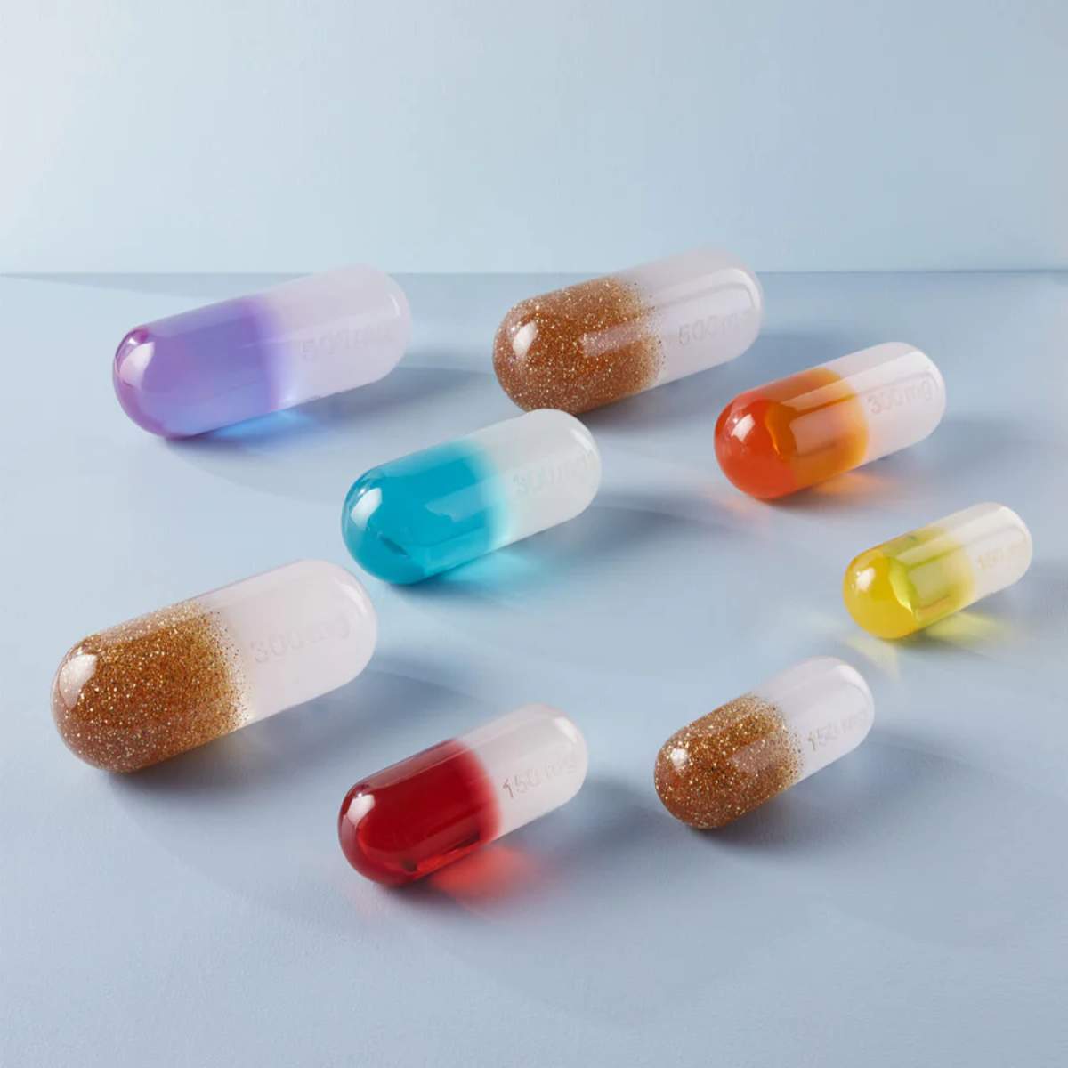 Jonathan Adler Large Acrylic Pill Gold