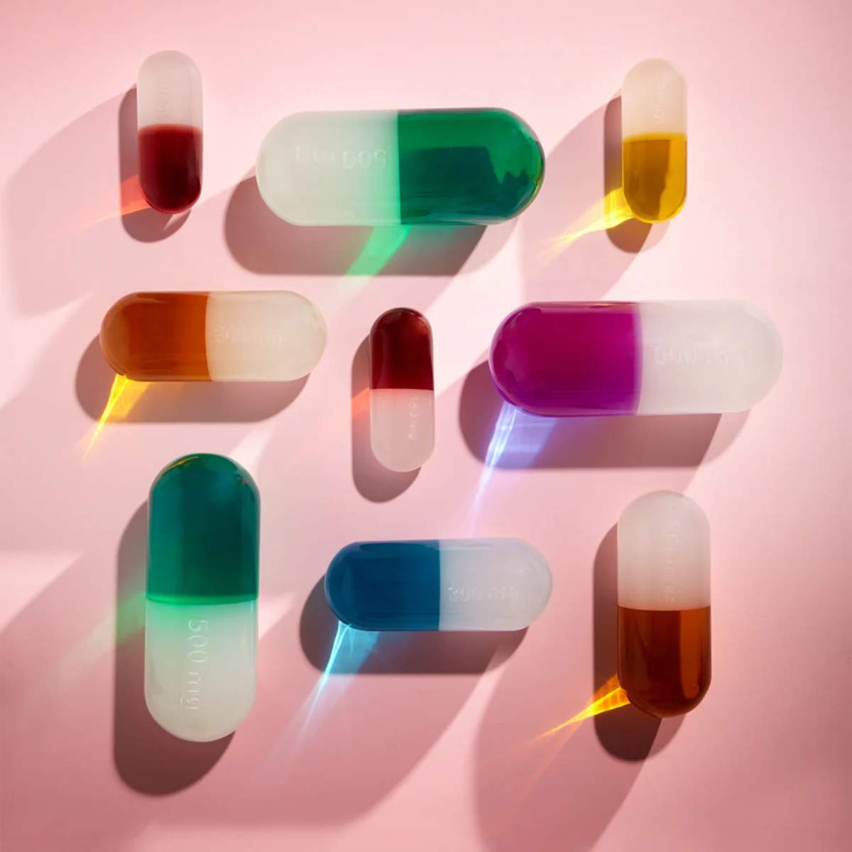 Jonathan Adler Large Acrylic Pill Gold