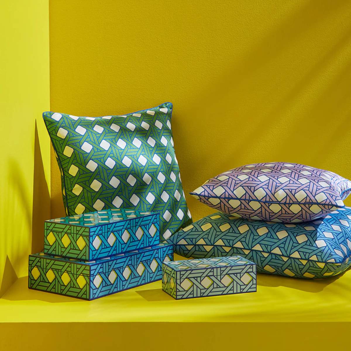 Jonathan Adler Large Basketweave Lacquer Box