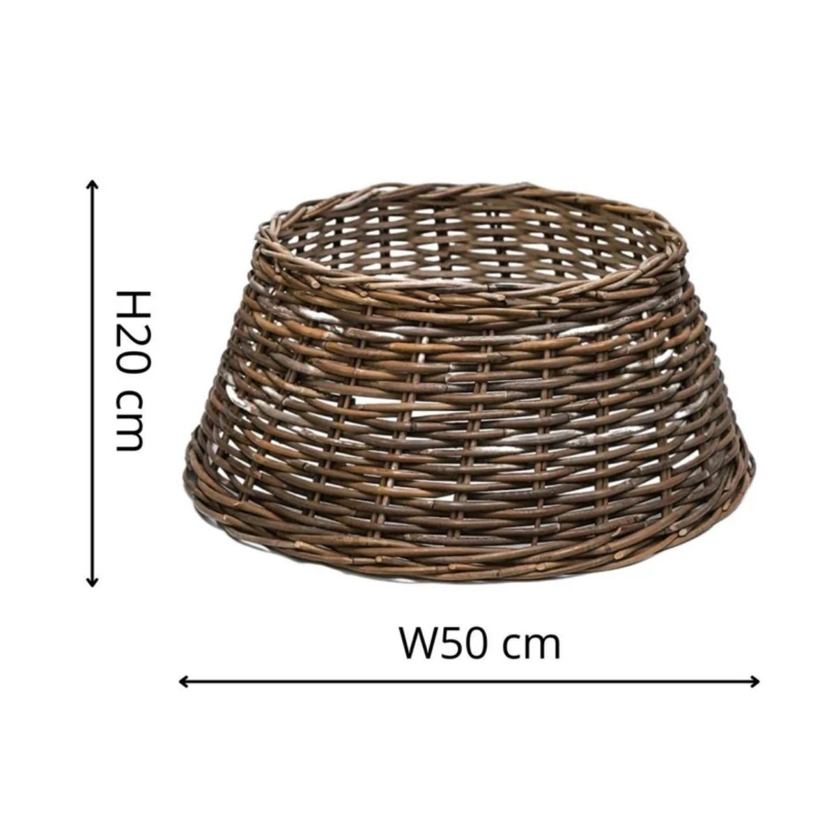 Ivyline Wicker Tree Skirt Round Natural H20cm D50cm