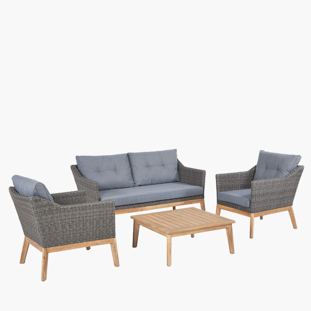 Pacific Lifestyle Larissa Kubu Grey Outdoor Seating Set
