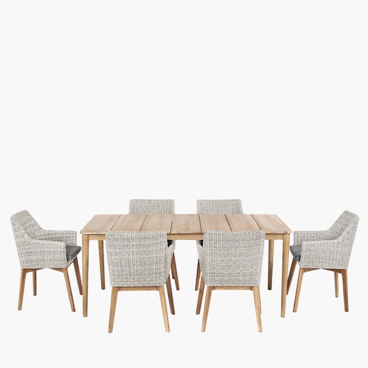Pacific Lifestyle Larissa Light Kubu Grey Outdoor Dining Set