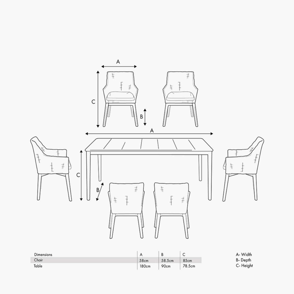 Pacific Lifestyle Larissa Light Kubu Grey Outdoor Dining Set