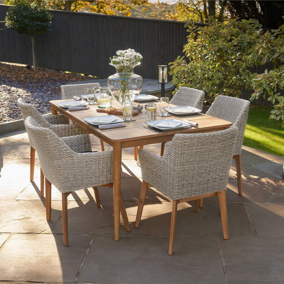 Pacific Lifestyle Larissa Light Kubu Grey Outdoor Dining Set