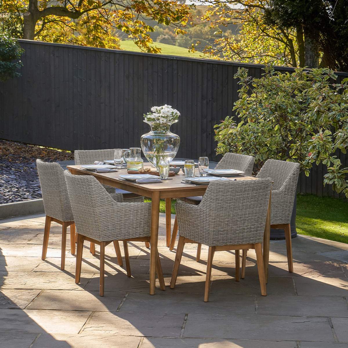 Pacific Lifestyle Larissa Light Kubu Grey Outdoor Dining Set