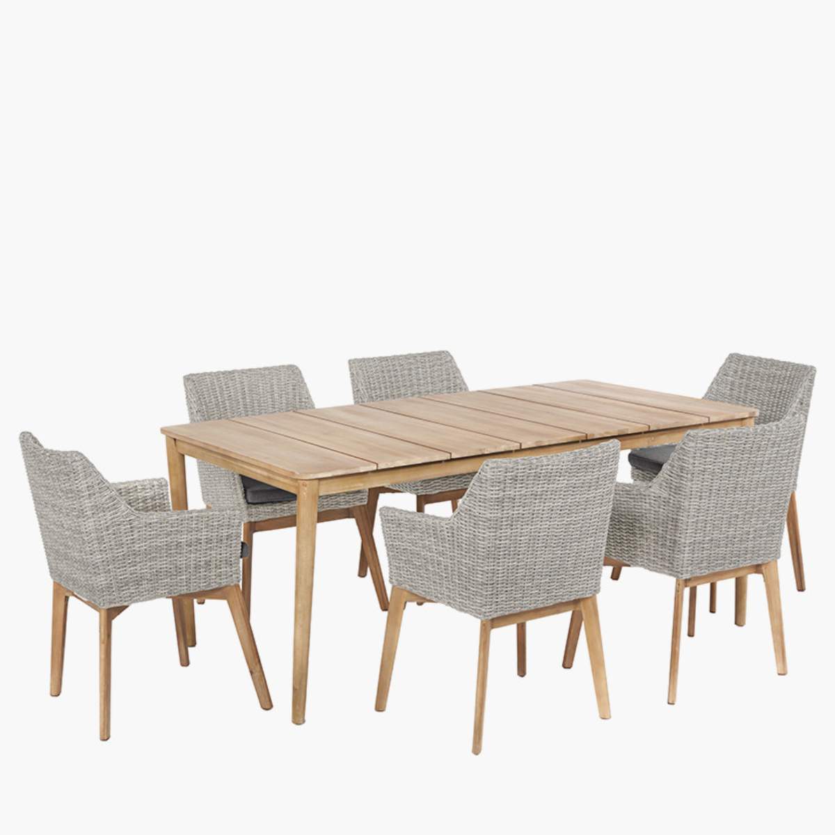 Pacific Lifestyle Larissa Light Kubu Grey Outdoor Dining Set