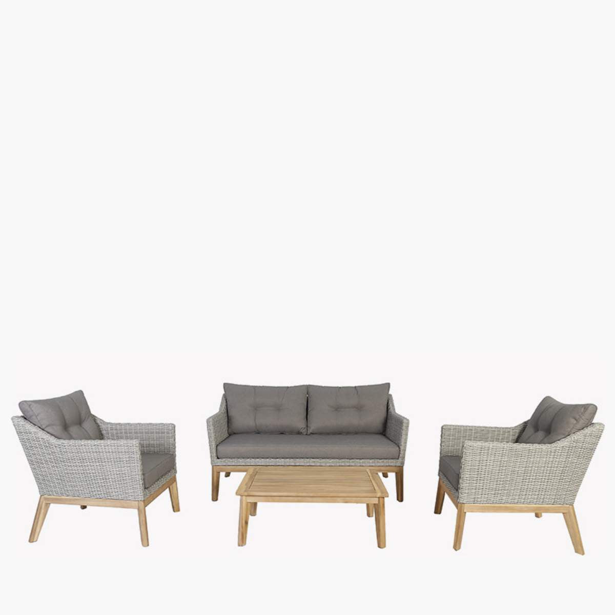 Pacific Lifestyle Larissa Light Kubu Grey Outdoor Seating Set