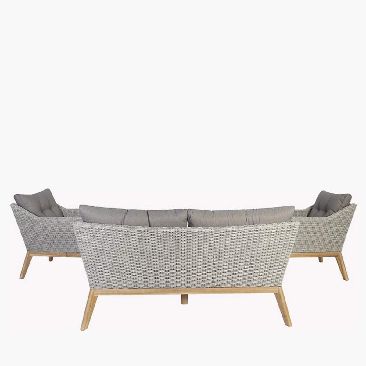 Pacific Lifestyle Larissa Light Kubu Grey Outdoor Seating Set