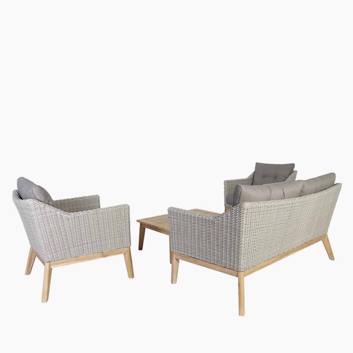Pacific Lifestyle Larissa Light Kubu Grey Outdoor Seating Set