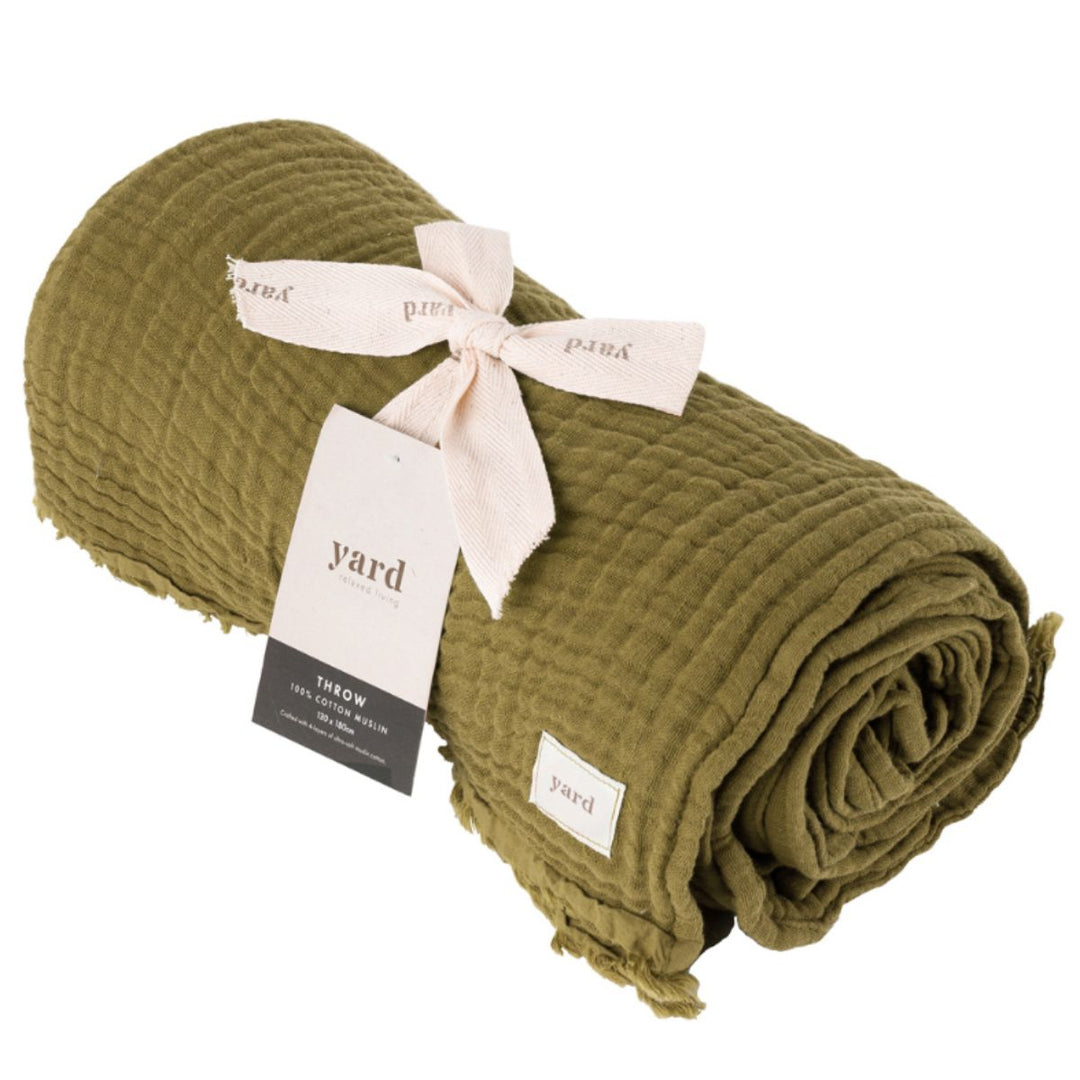 Yard Lark Muslin Cotton Throw 130 x 180cm