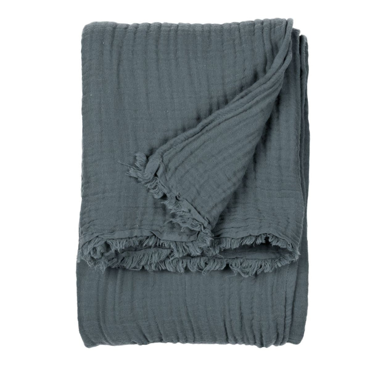 Riva Home Lark Muslin Cotton Throw Dusk