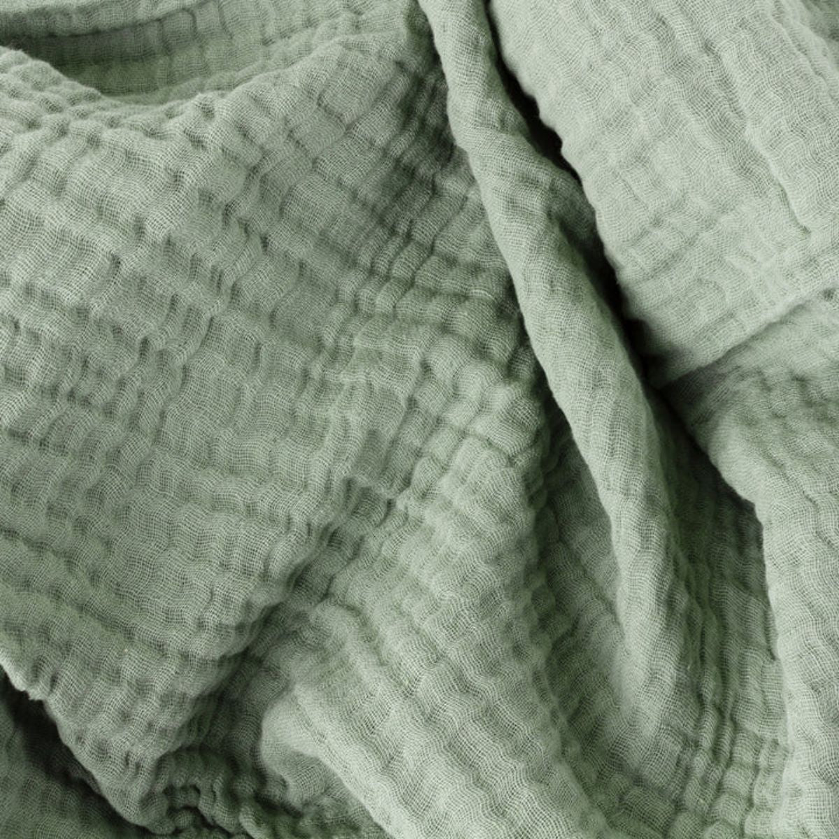 Riva Home Lark Muslin Cotton Throw Eucalyptus