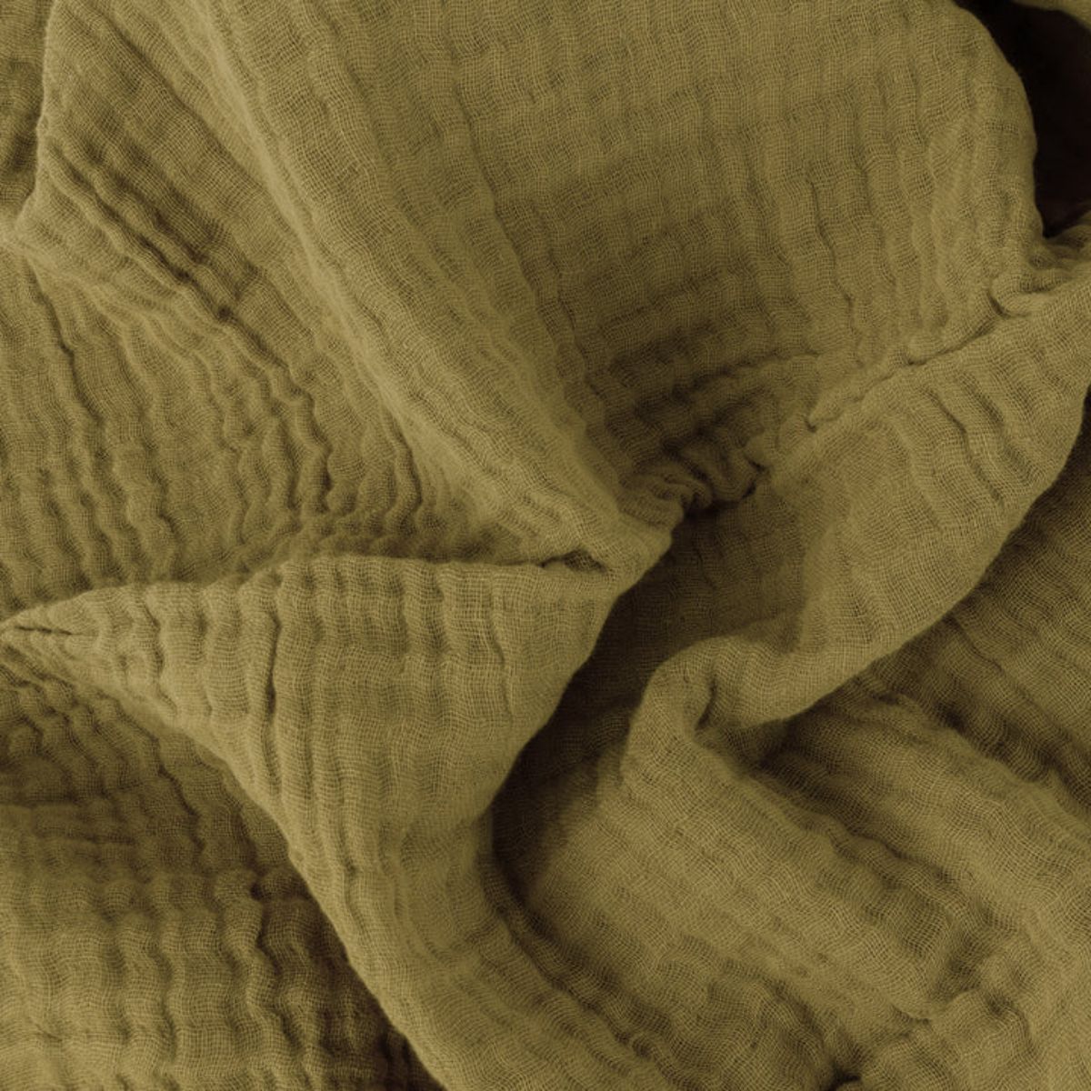 Riva Home Lark Muslin Cotton Throw Khaki
