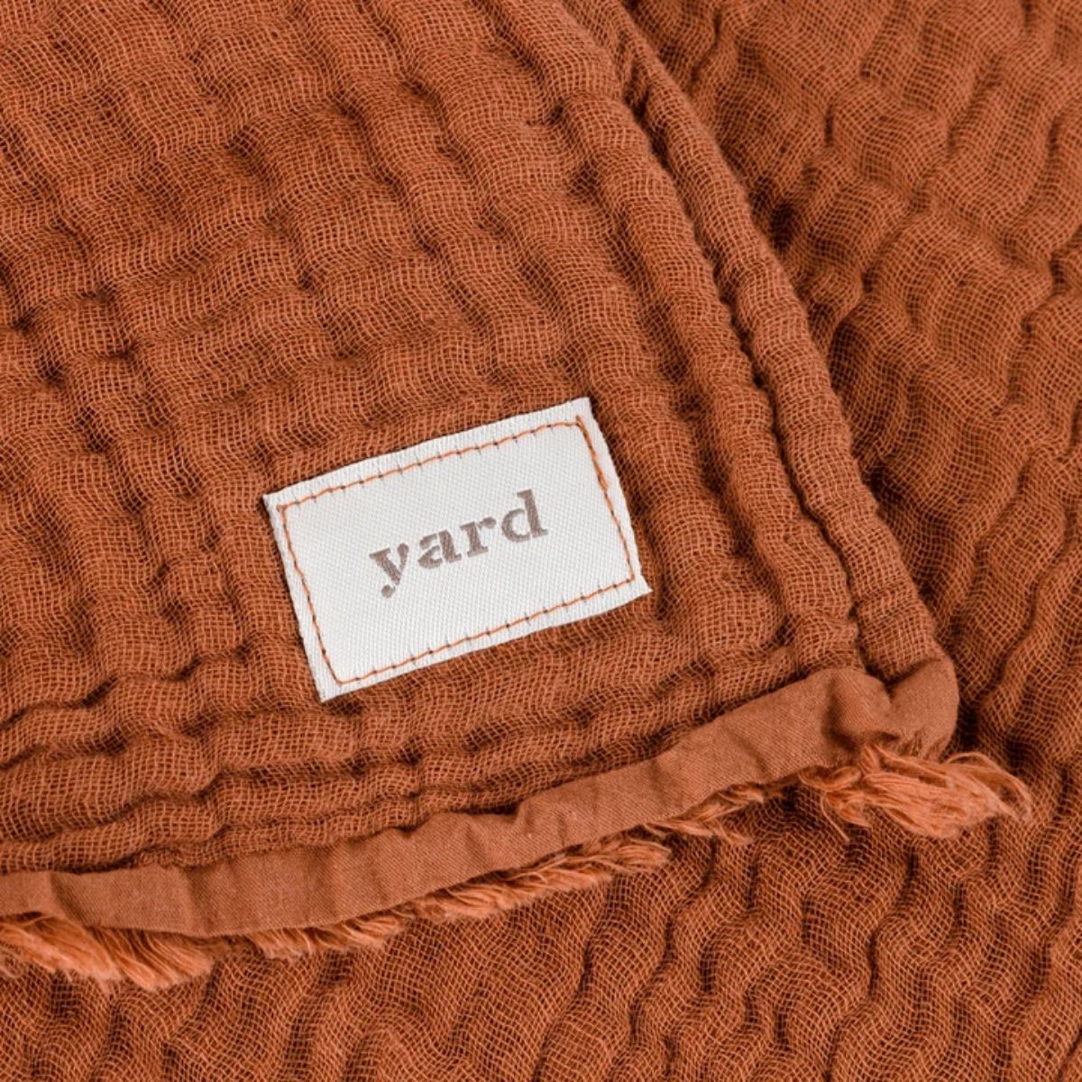 Riva Home Lark Muslin Cotton Throw Pecan