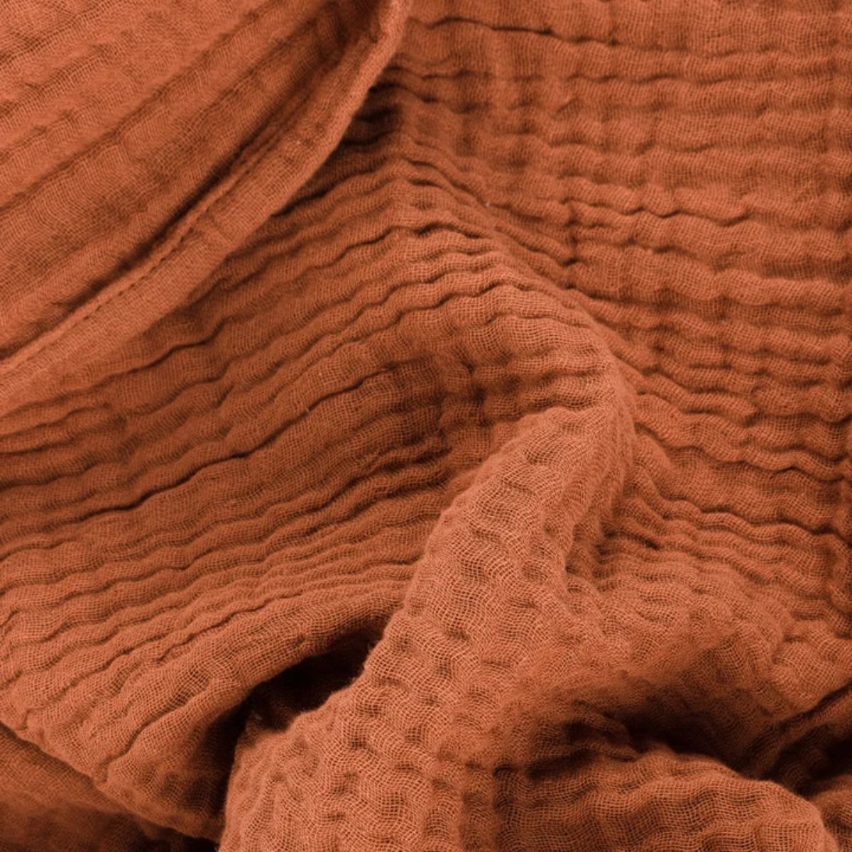 Riva Home Lark Muslin Cotton Throw Pecan