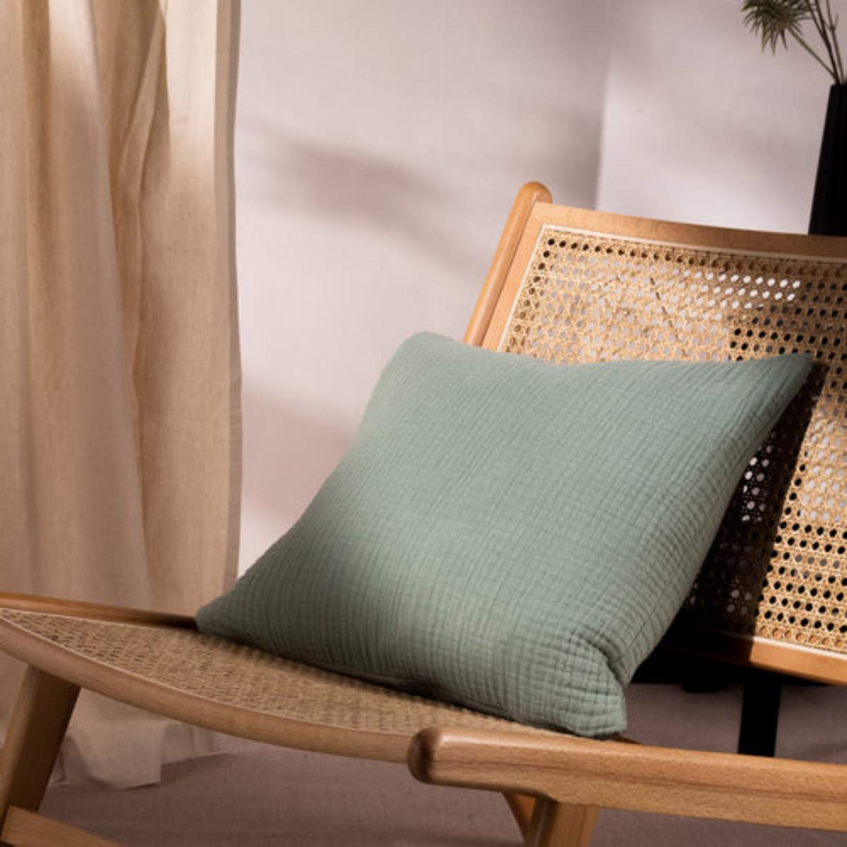Furn Lark Muslin Crinkle Cotton Cushion