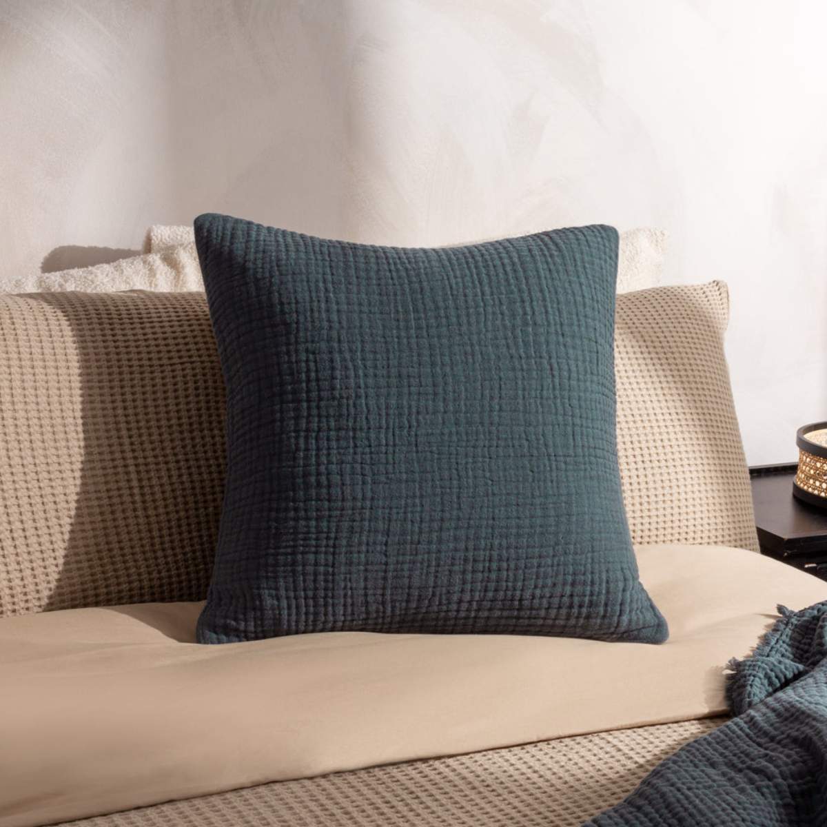 Furn Lark Muslin Crinkle Cotton Cushion