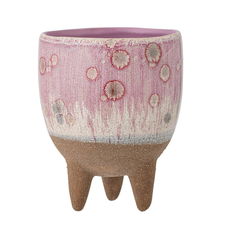 Laron Rose Stoneware Flower Pot-Creative Collection-Beaumonde