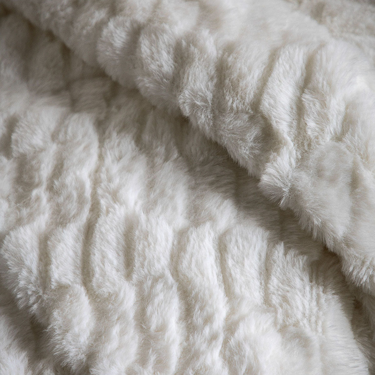 Gallery Direct Textured Rabbit Faux Fur Throw