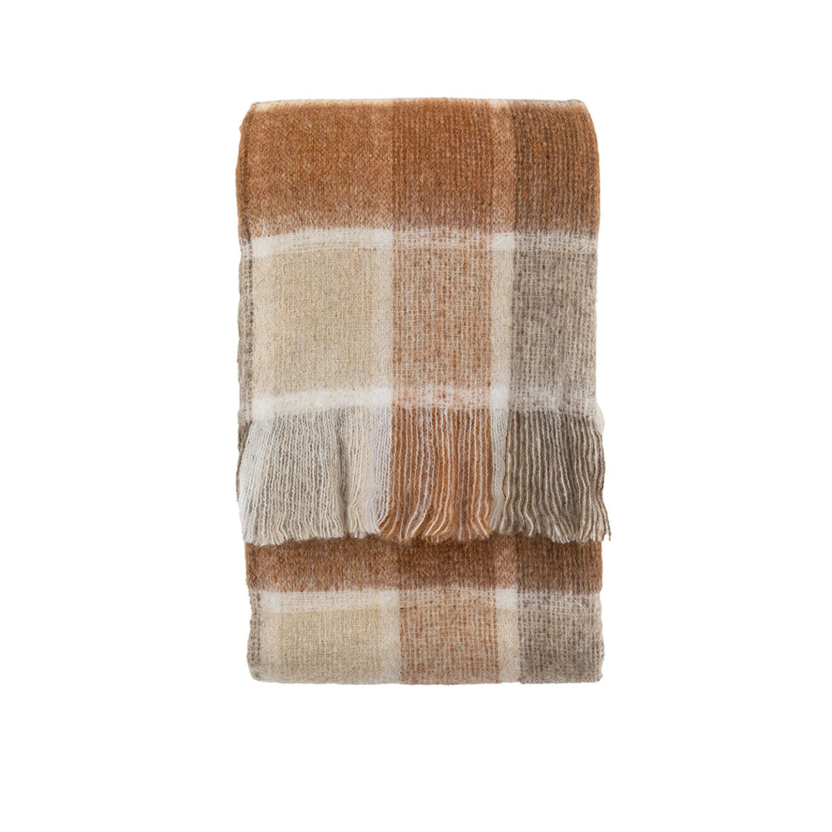 Gallery Direct Check Faux Mohair Throw