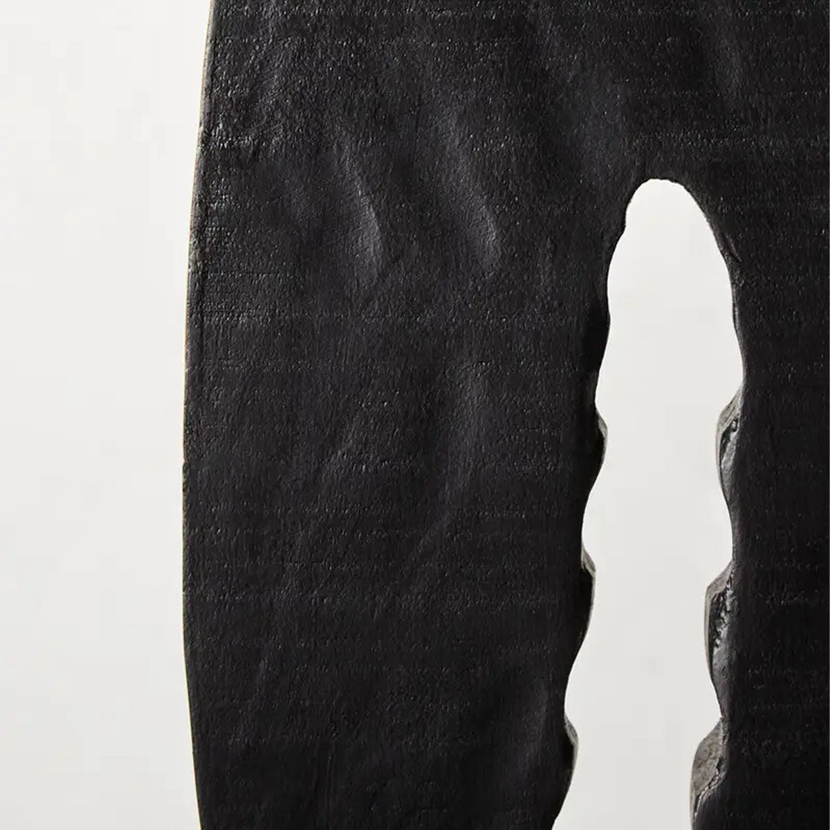 Beaumonde Home Fidel Rustic Black Vertical Mango Wood Slice Sculpture