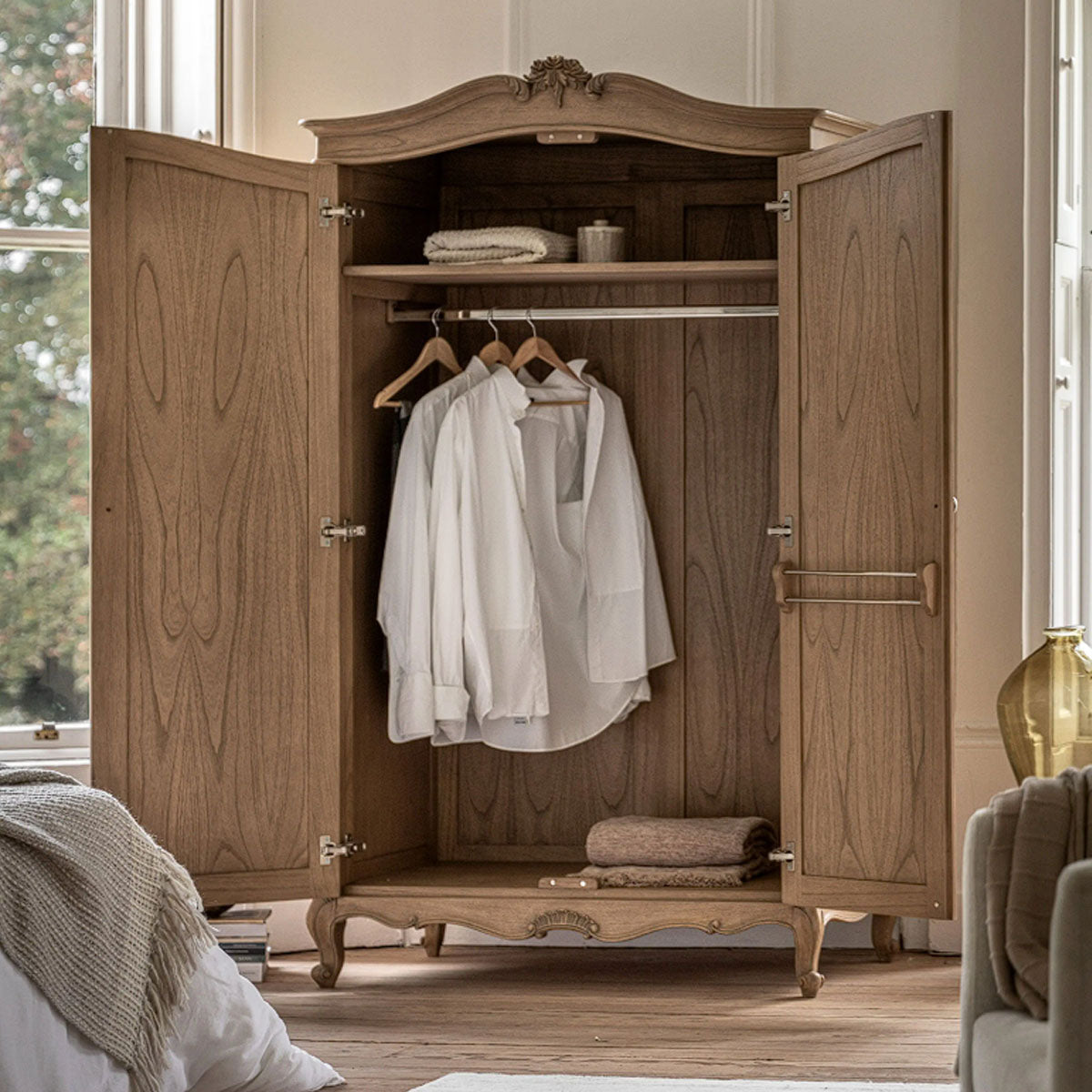 Gallery Direct Chic 2 Door Wardrobe Weathered