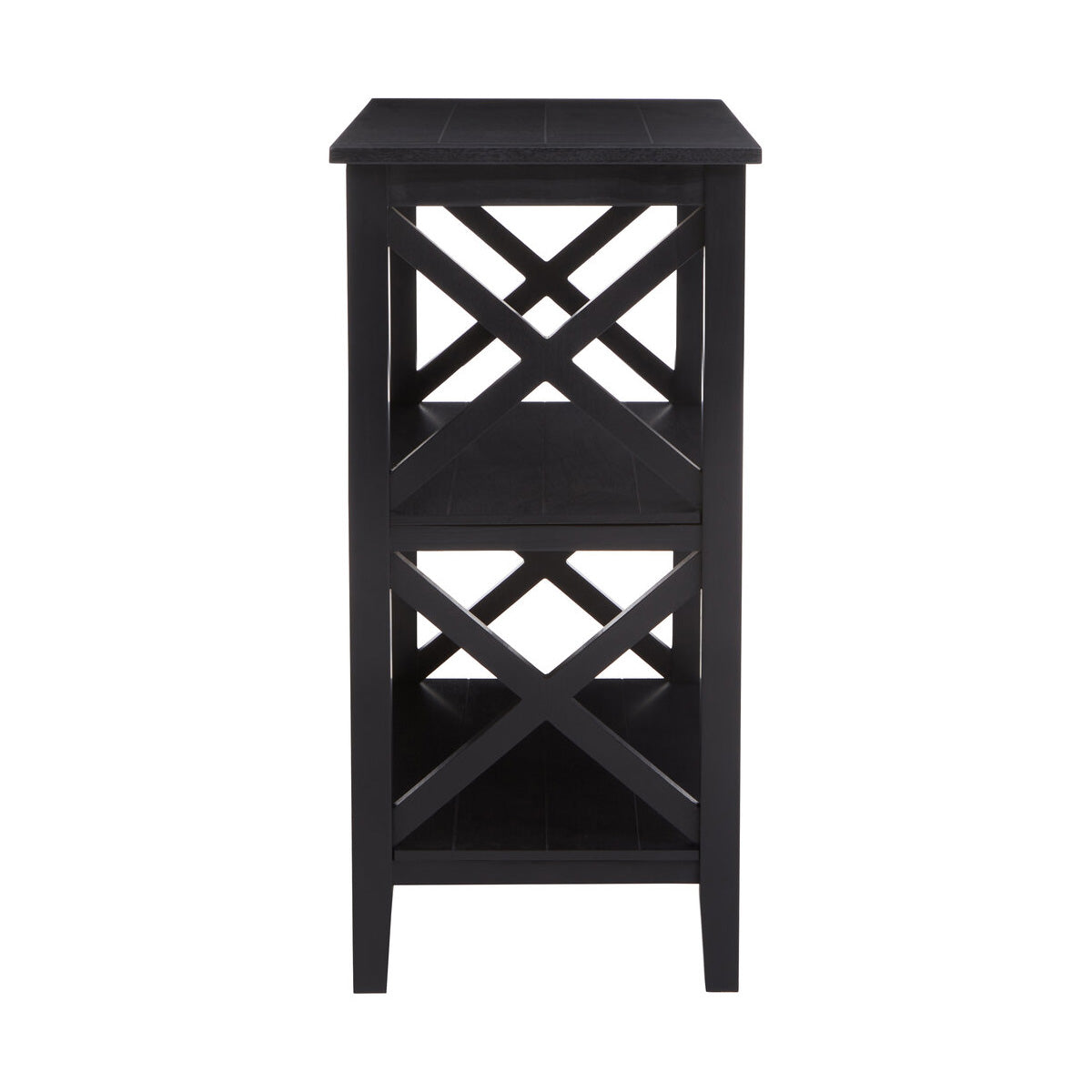 Beaumonde Home Heritage Three Shelf Black Bookcase