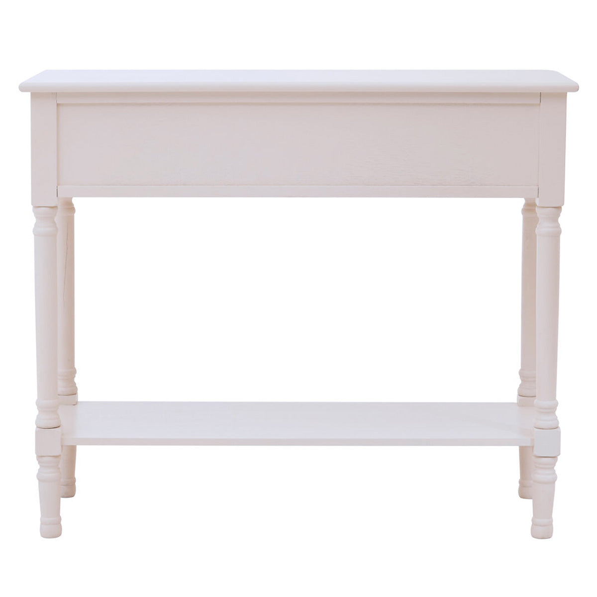 Beaumonde Home Heritage 2 Drawers Pearl White Console Table