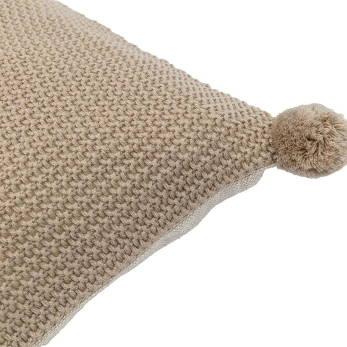Gallery Direct Moss Stitch PomPom Cushion