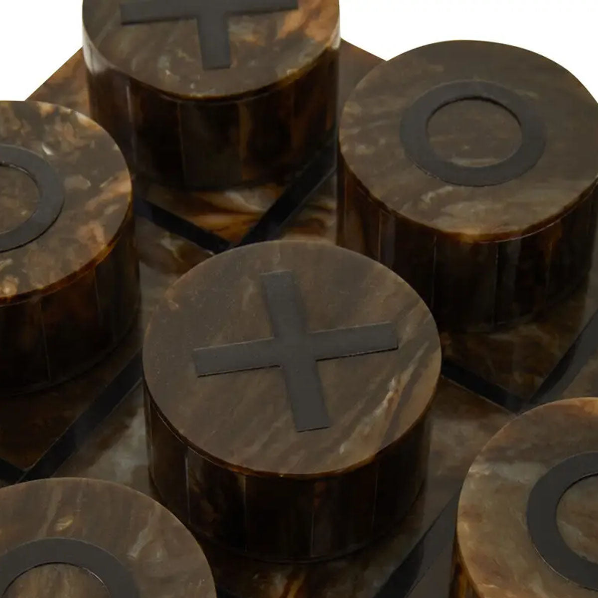 Beaumonde Home Churchill Games Brown and Black Finish Noughts And Crosses