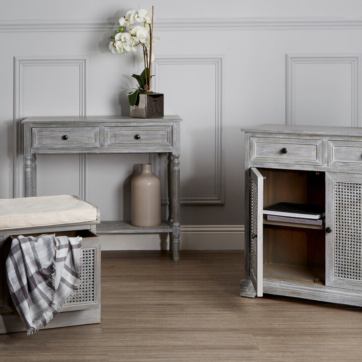 Beaumonde Home Heritage Two Drawer Rectangular Console Table