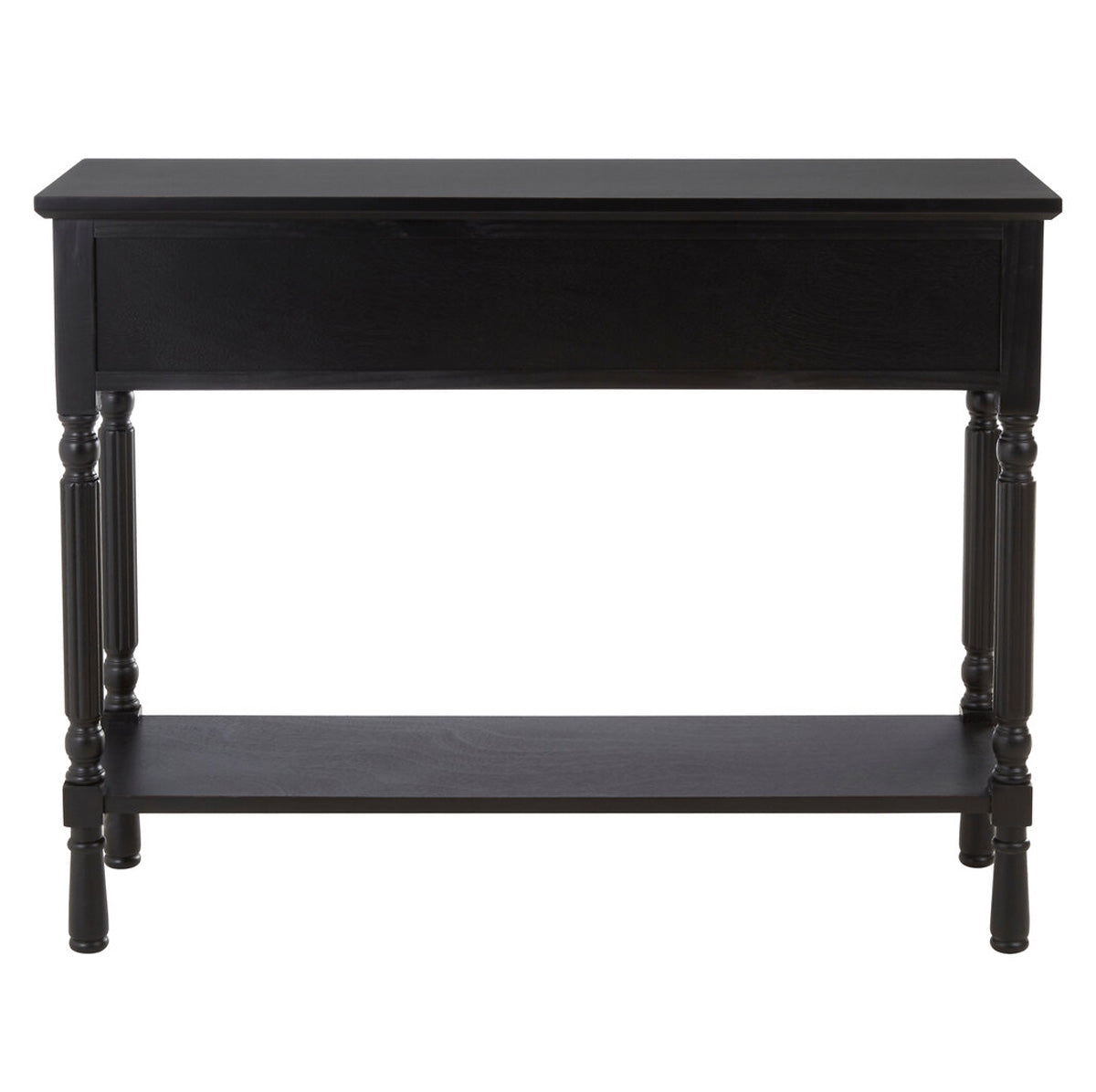 Beaumonde Home Heritage Three Drawer Vintage Black Console Table
