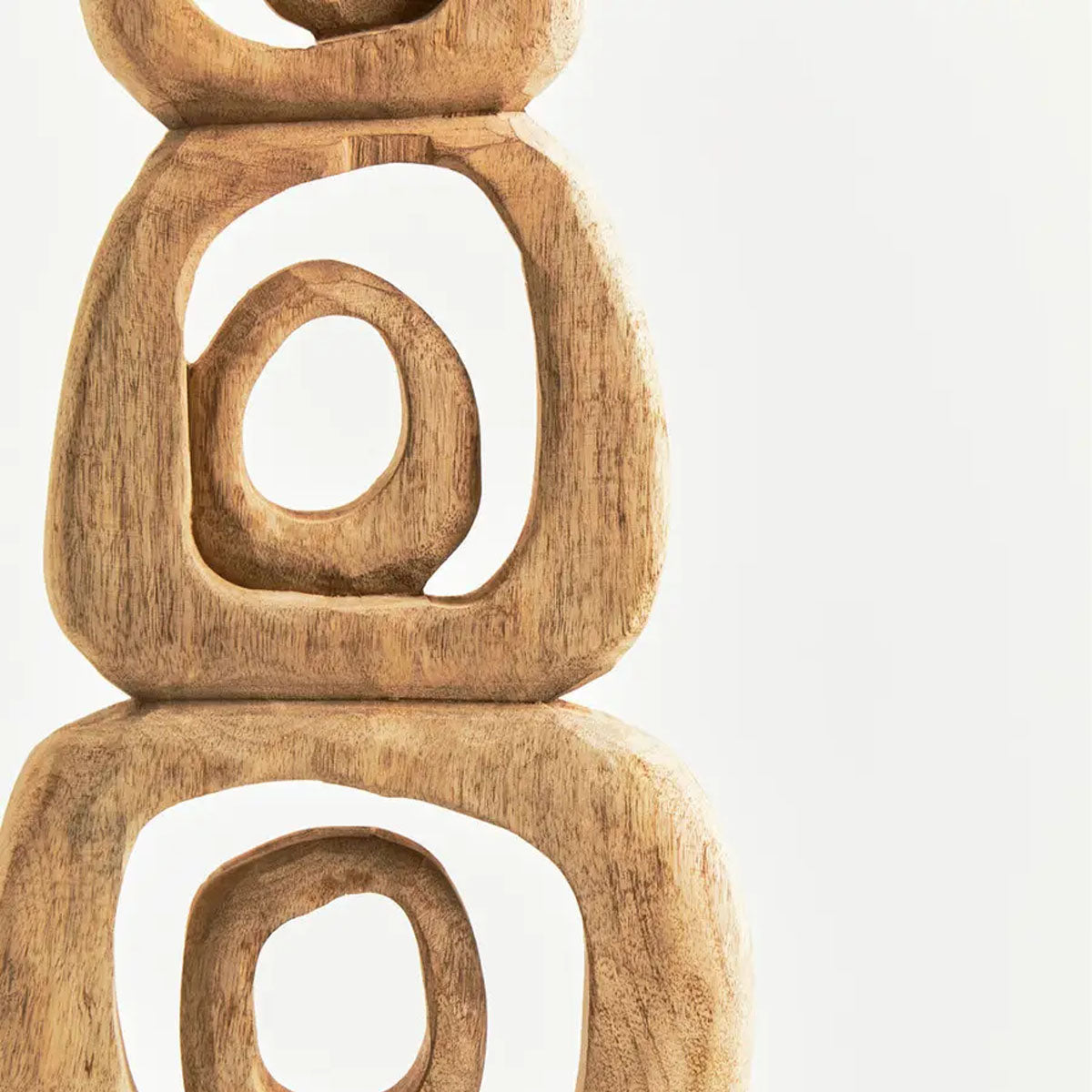 Beaumonde Home Fidel Natural Mango Wood Ring Sculpture