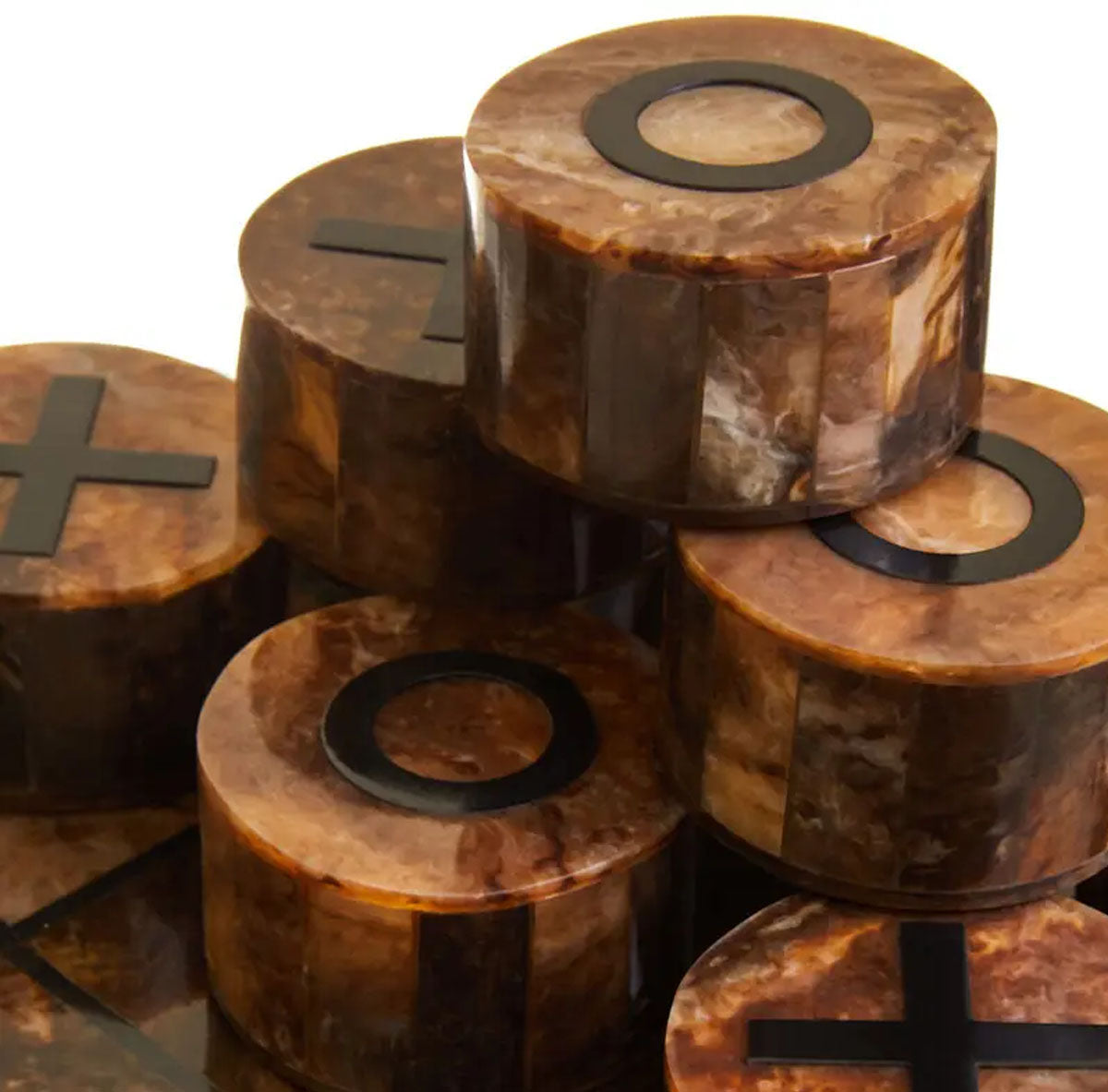 Beaumonde Home Churchill Games Brown and Black Finish Noughts And Crosses