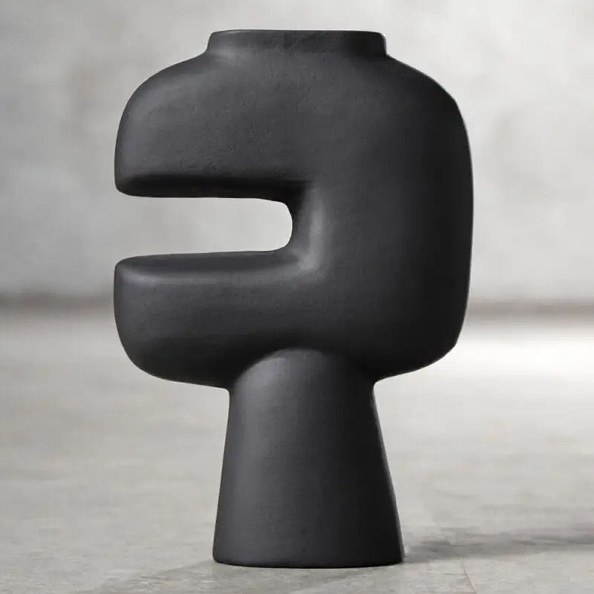 Beaumonde Home Hapax Abstract Small Black Vase