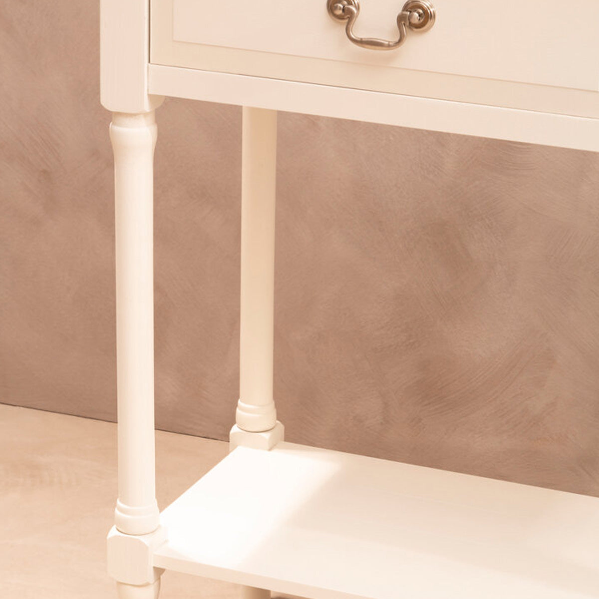 Beaumonde Home Heritage 2 Drawer Ivory Console Table