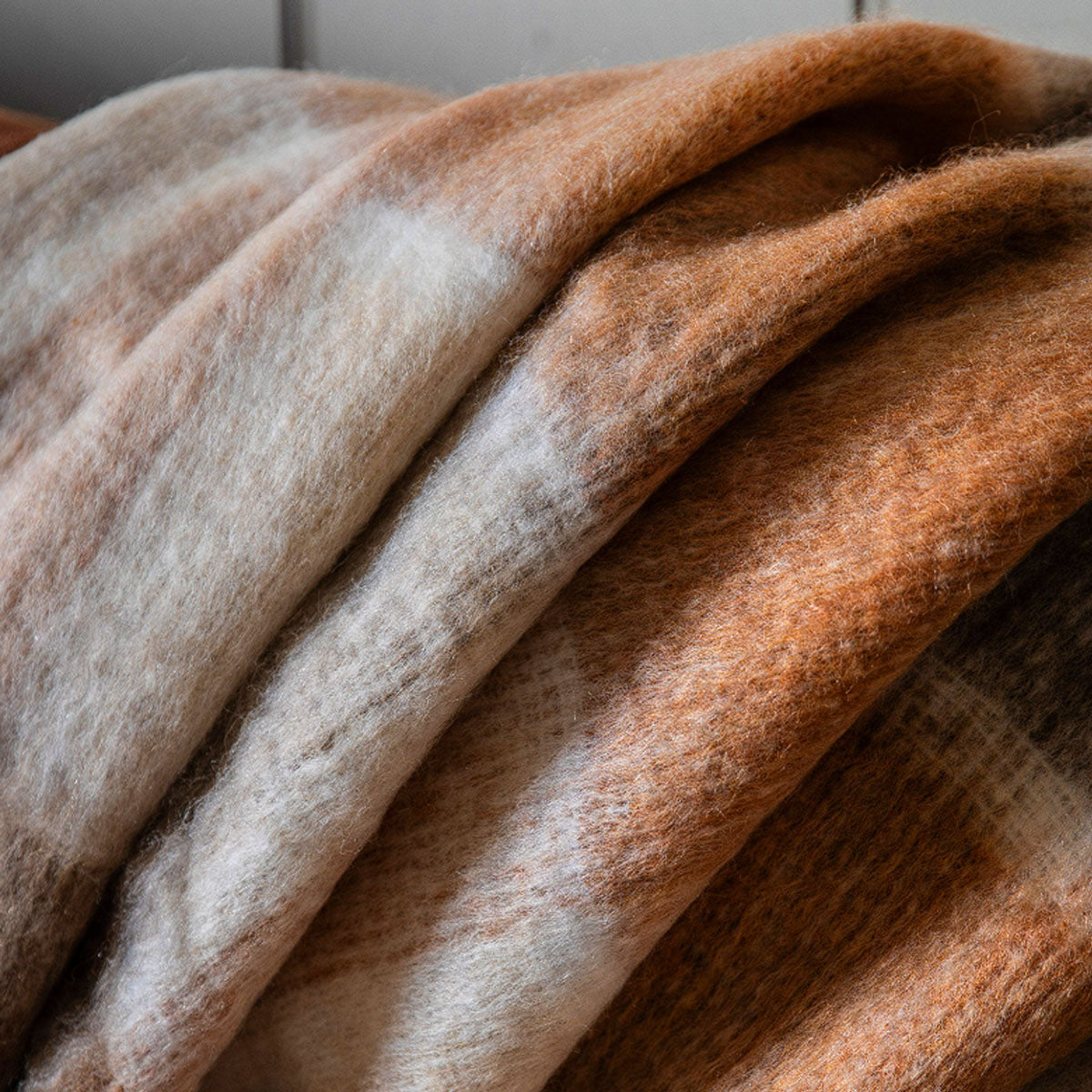 Gallery Direct Check Faux Mohair Throw