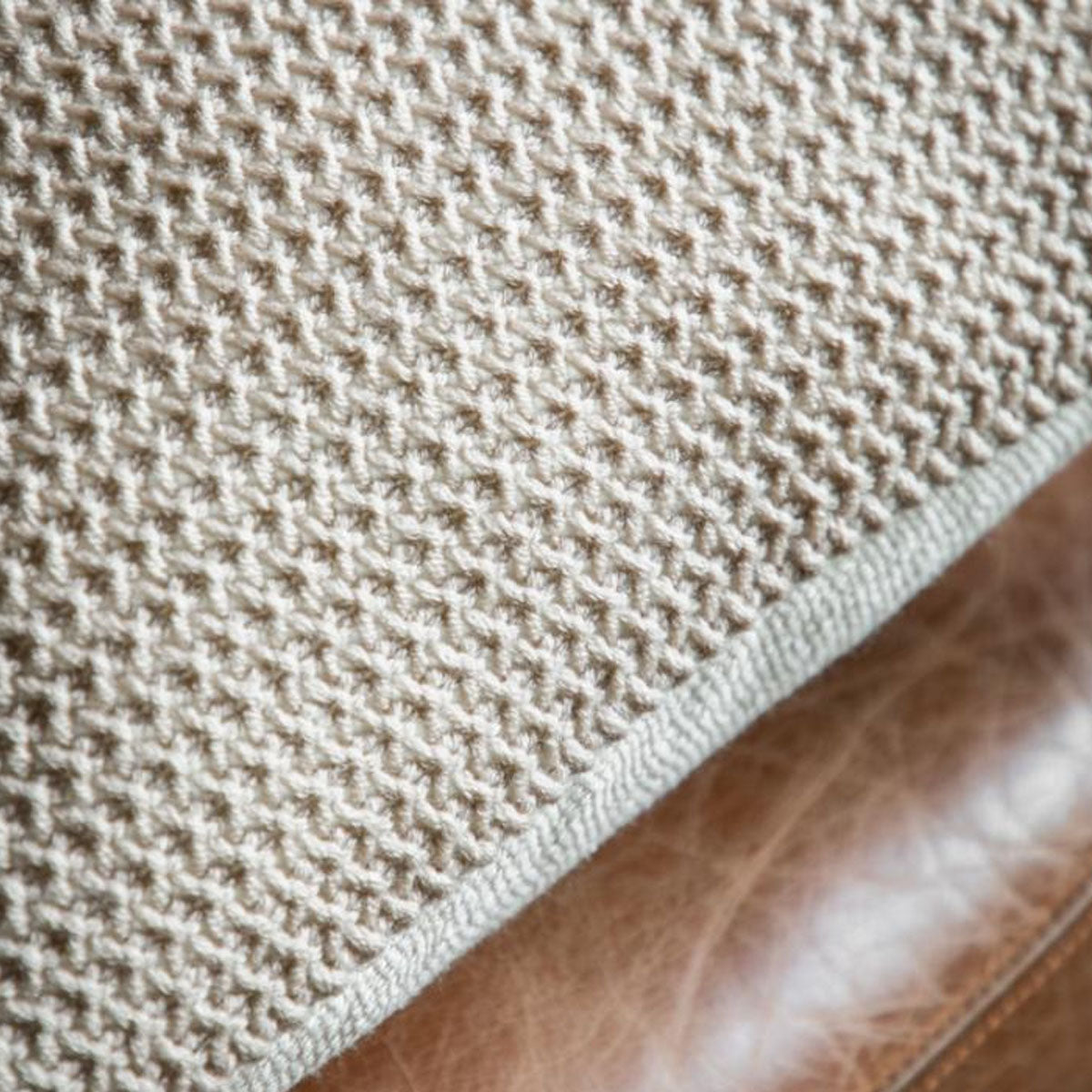 Gallery Direct Moss Stitch PomPom Cushion