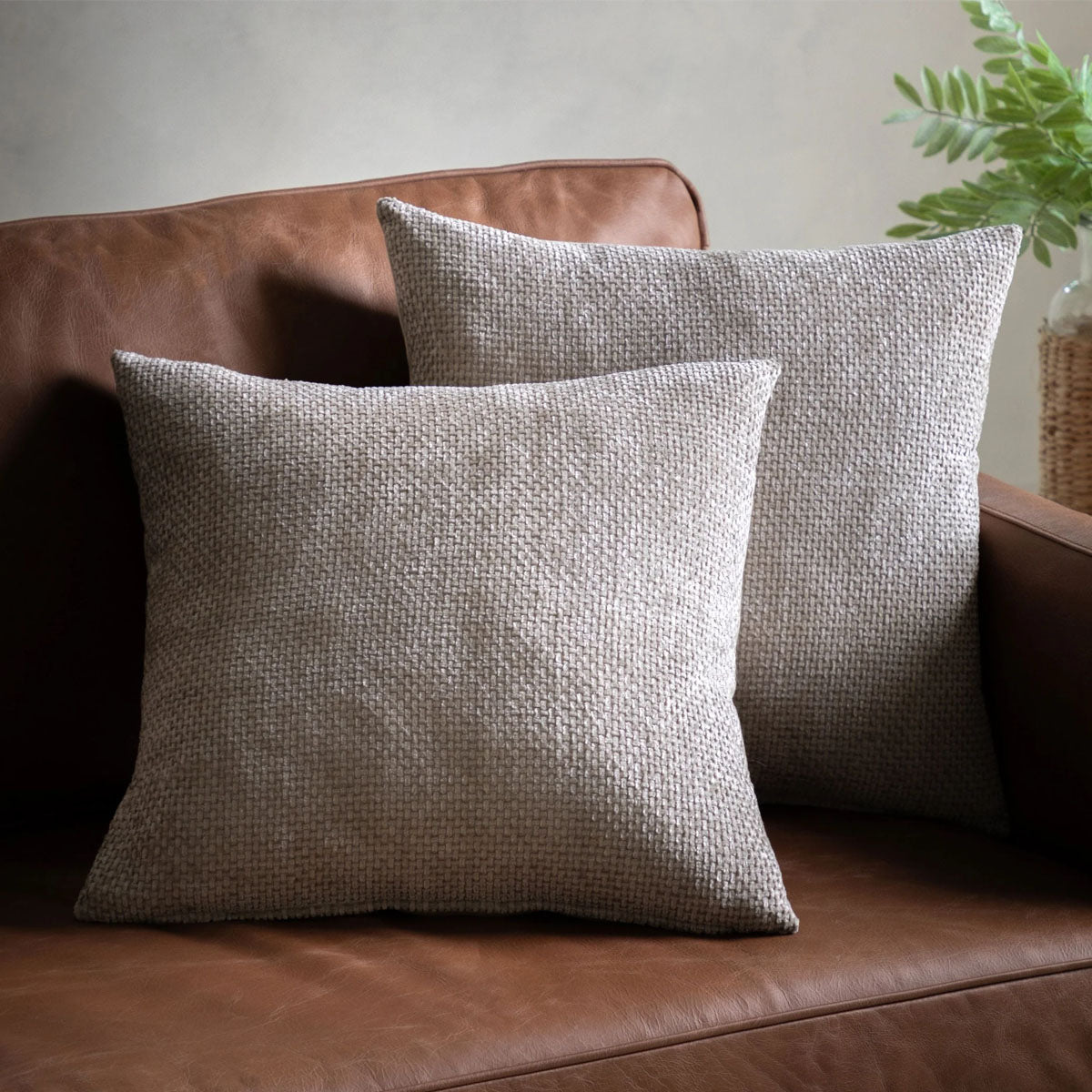 Gallery Direct Basketweave Chenille Cushion 2pk