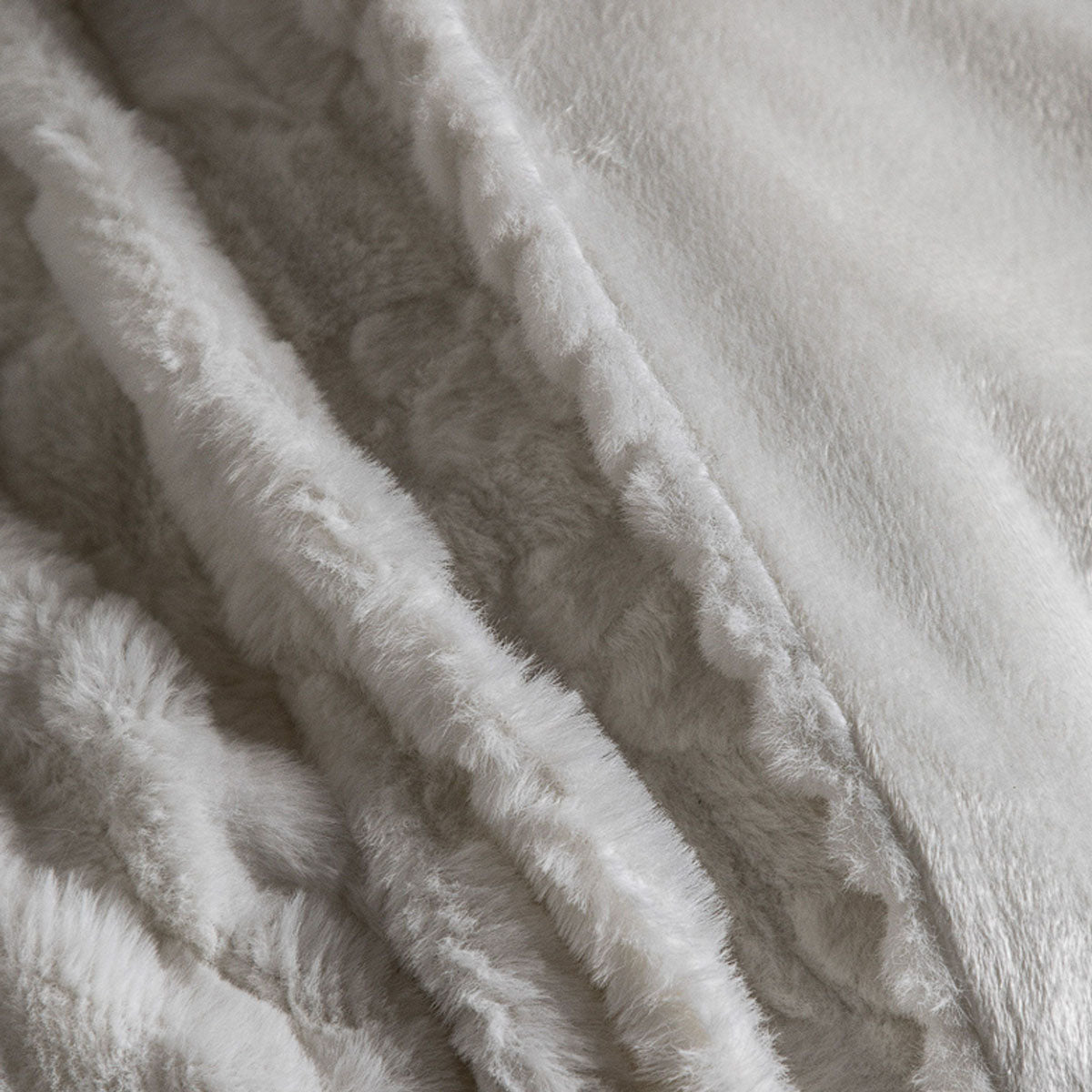Gallery Direct Textured Rabbit Faux Fur Throw