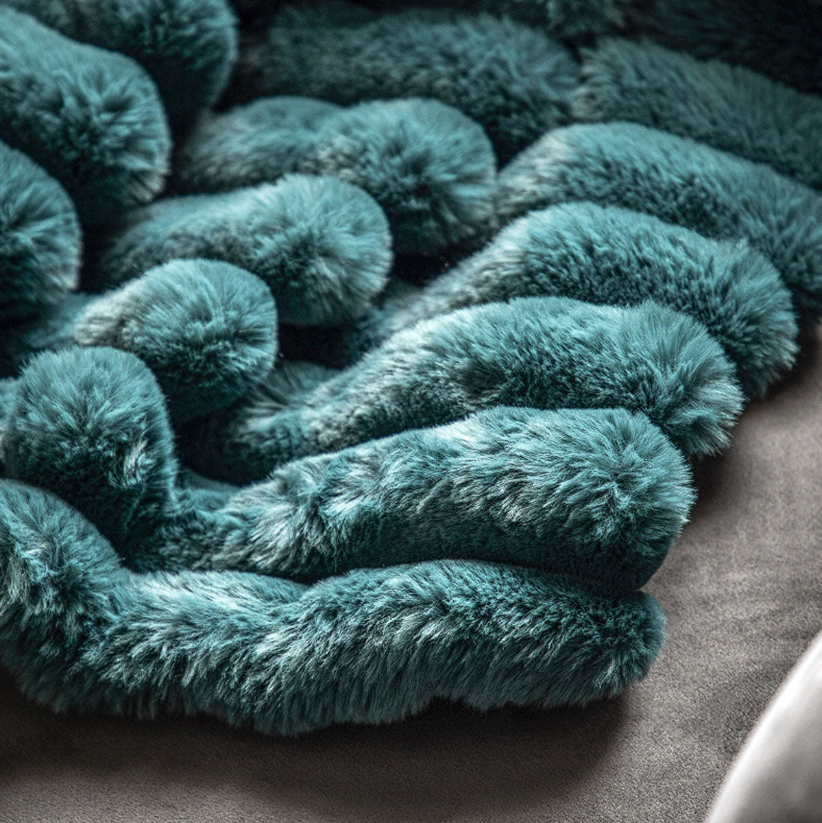 Gallery Direct Ribbed Faux Fur Throw