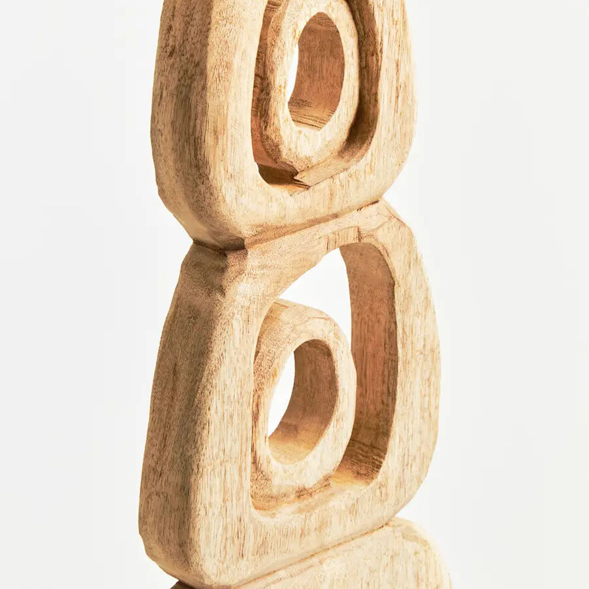 Beaumonde Home Fidel Natural Mango Wood Ring Sculpture