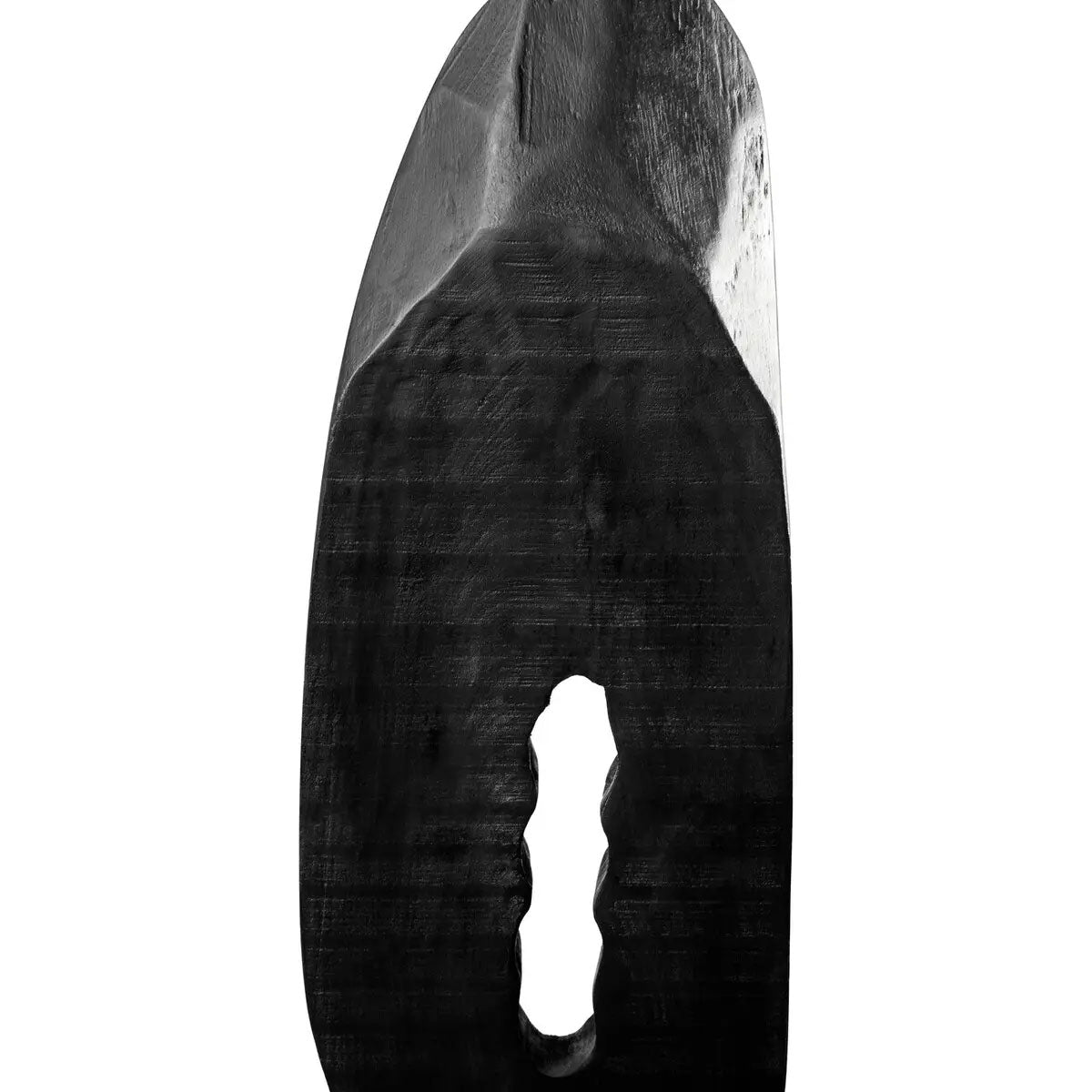 Beaumonde Home Fidel Rustic Black Vertical Mango Wood Slice Sculpture